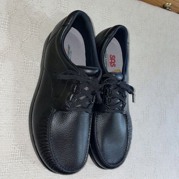 SAS Men’s Work Shoes Size 15 M Black Leather Occupational Clinic Comfort NWOB main image 8